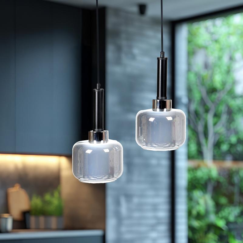 ΔΙΦΩΤΟ ΚΡΕΜΑΣΤΟ ΦΩΤΙΣΤΙΚΟ ΟΡΟΦΗΣ ΔΙΠΛΟ ΓΥΑΛΙΝΟ ΚΑΠΕΛΟ Fylliana ΑΣΗΜΙ ΧΡΩΜΑ Ε27 25x75εκ