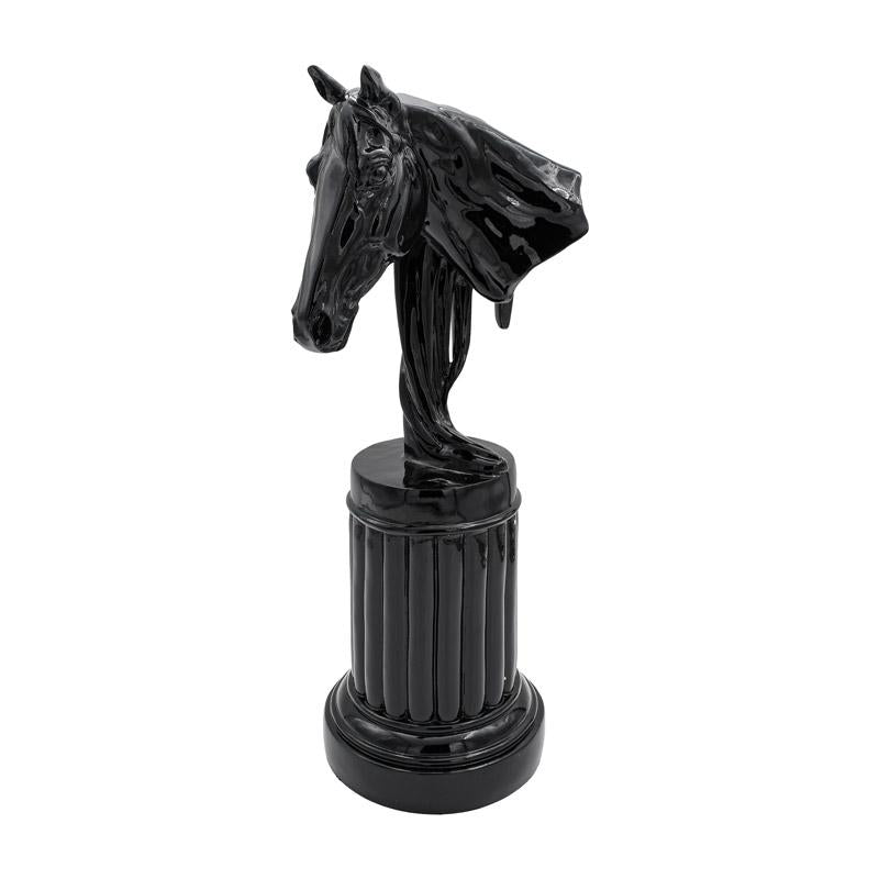 ΕΠΙΤΡΑΠΕΖΙΑ ΔΙΑΚΟΣΜΗΤΙΚΗ ΦΙΓΟΥΡΑ Fylliana FL389 "ΑΛΟΓΟ" ΜΑΥΡΟ ΧΡΩΜΑ 22x17x50εκ