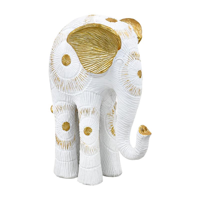 ΕΠΙΤΡΑΠΕΖΙΟ ΔΙΑΚΟΣΜΗΤΙΚΟ ΕΛΕΦΑΝΤΑΣ Fylliana FL401 ΧΡΥΣΟ-ΛΕΥΚΟ ΑΝΤΙΚΕ ΧΡΩΜΑ 20x12x26εκ