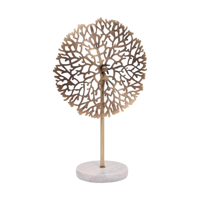 ΕΠΙΤΡΑΠΕΖΙΟ ΜΕΤΑΛΛΙΚΟ ΔΙΑΚΟΣΜΗΤΙΚΟ Fylliana Tree ΜΠΡΟΝΖΕ ΧΡΩΜΑ 24x12x38εκ sls