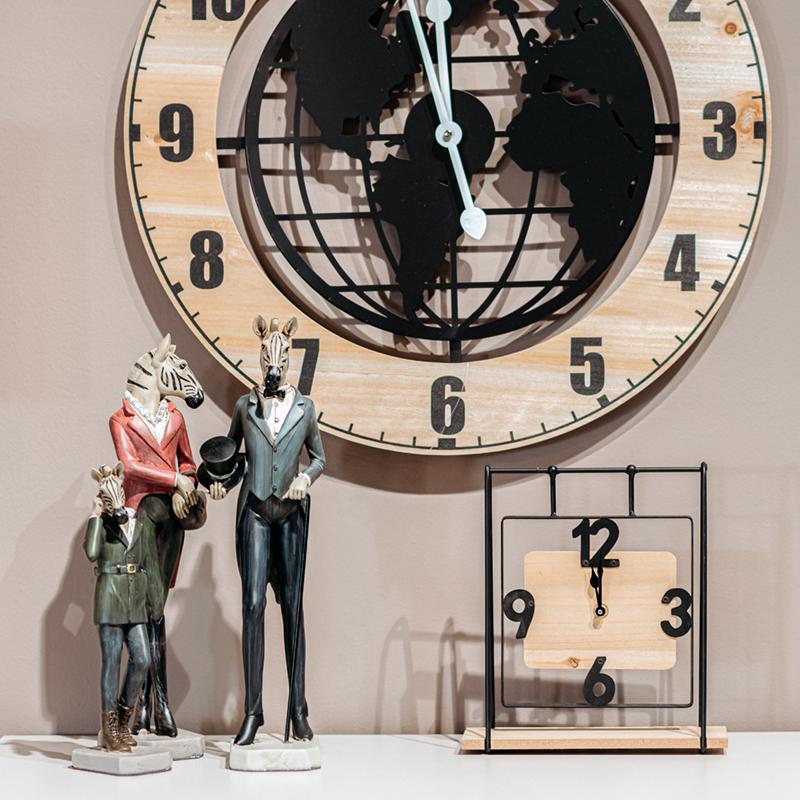 ΕΠΙΤΡΑΠΕΖΙΟ ΡΟΛΟΙ Fylliana "Swing" NATURE ΞΥΛΟ-ΜΕΤΑΛΛΟ 23.5x8x25.5εκ sls