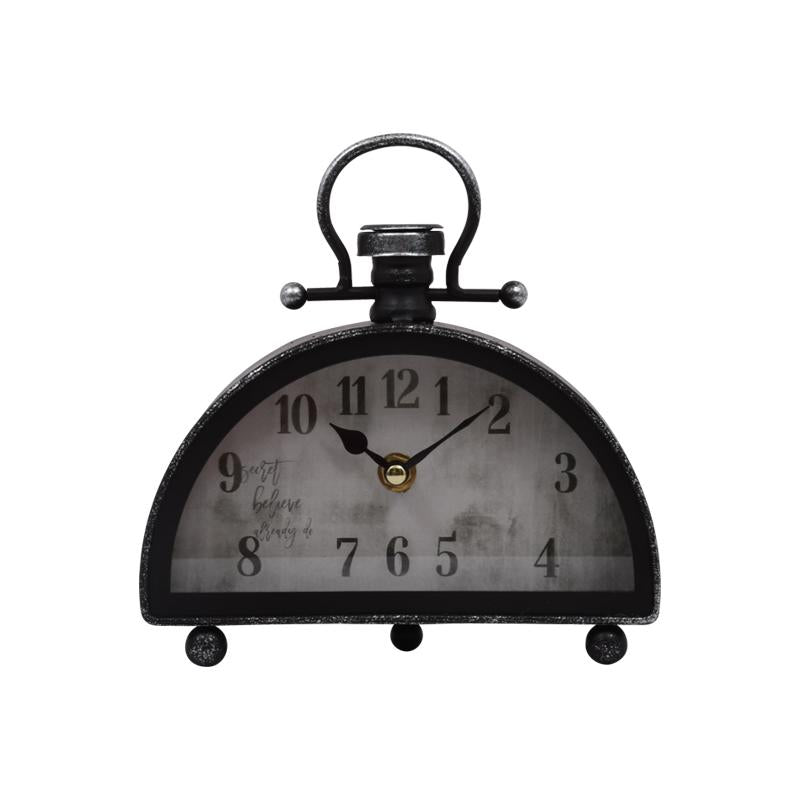 ΕΠΙΤΡΑΠΕΖΙΟ ΡΟΛΟΙ Fylliana "Vintage Lantern" ΜΕΤΑΛΛΙΚΟ ΜΑΥΡΟ ΧΡΩΜΑ 18.5x5.5x18.5εκ sls