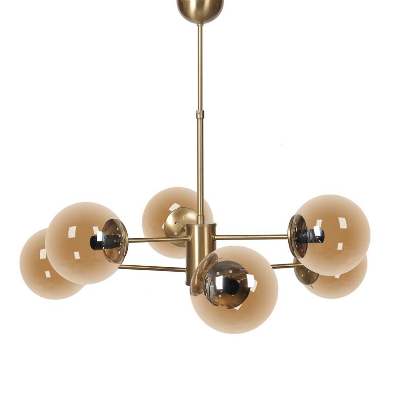 ΕΞΑΦΩΤΟ ΚΡΕΜΑΣΤΟ ΦΩΤΙΣΤΙΚΟ ΟΡΟΦΗΣ ΜΕΤΑΛΛΙΚΟ Fylliana ΜΠΡΟΝΖΕ-ΜΕΛΙ ΧΡΩΜΑ Ε14 80x60εκ