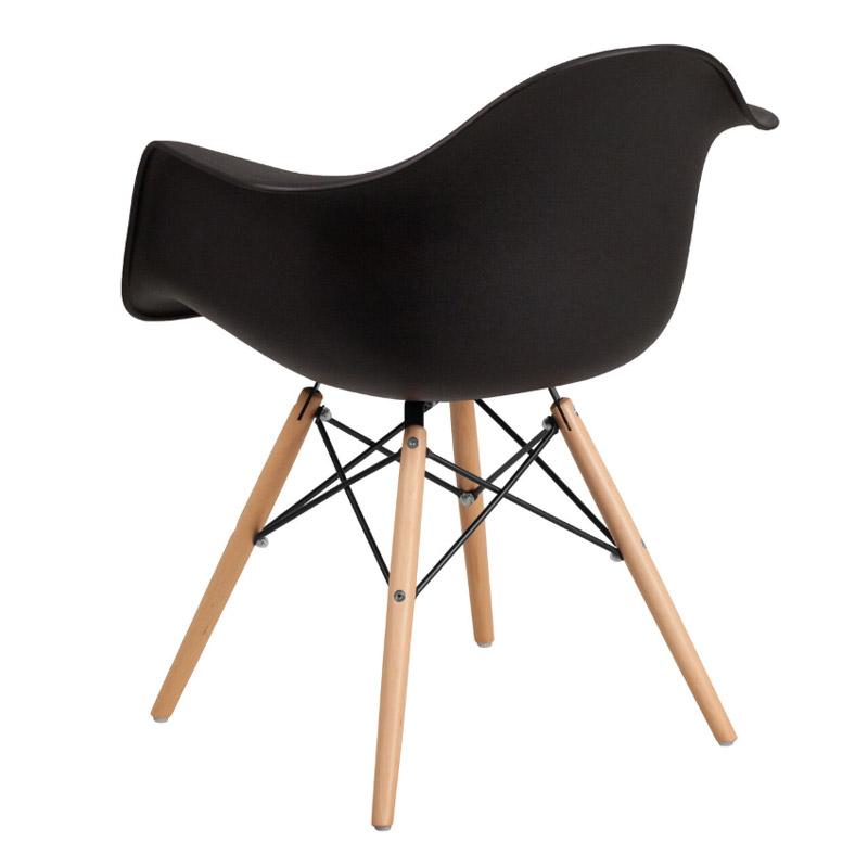 ΚΑΡΕΚΛΑ Fylliana Casual ΜΑΥΡΟ ΚΑΘΙΣΜΑ ΜΕ ΦΥΣΙΚΑ ΠΟΔΙΑ 65x64x79εκ