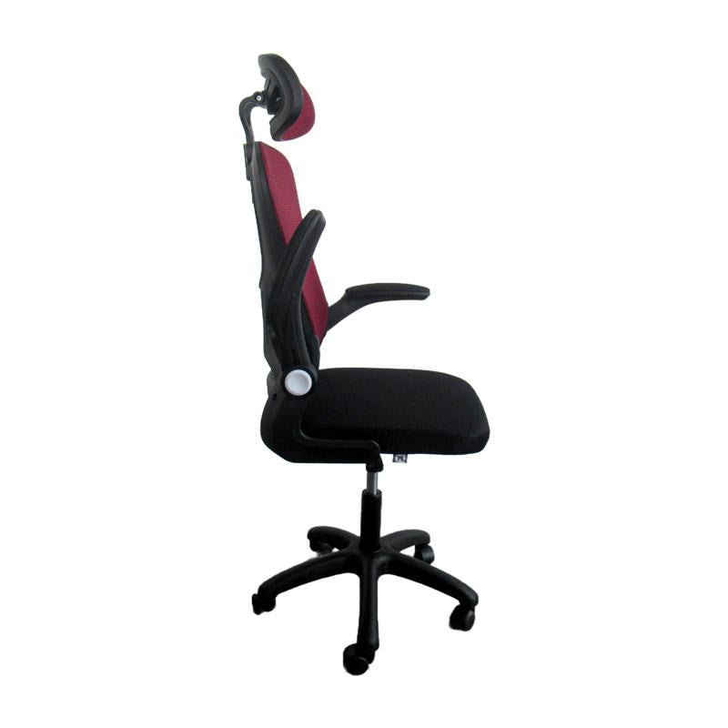 ΚΑΡΕΚΛΑ ΓΡΑΦΕΙΟΥ Fylliana FL850 ΚΟΚΚΙΝΟ-ΜΑΥΡΟ ΧΡΩΜΑ 63x55x101εκ