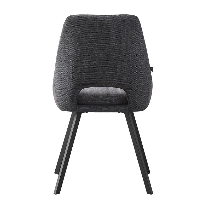 ΚΑΡΕΚΛΑ ΤΡΑΠΕΖΑΡΙΑΣ Fylliana FL5174 ΜΕ ΜΕΤΑΛΛΙΚΑ ΠΟΔΙΑ ΚΑΙ ΓΚΡΙ ΧΡΩΜΑ ΥΦΑΣΜΑΤΟΣ 56x48x85εκ