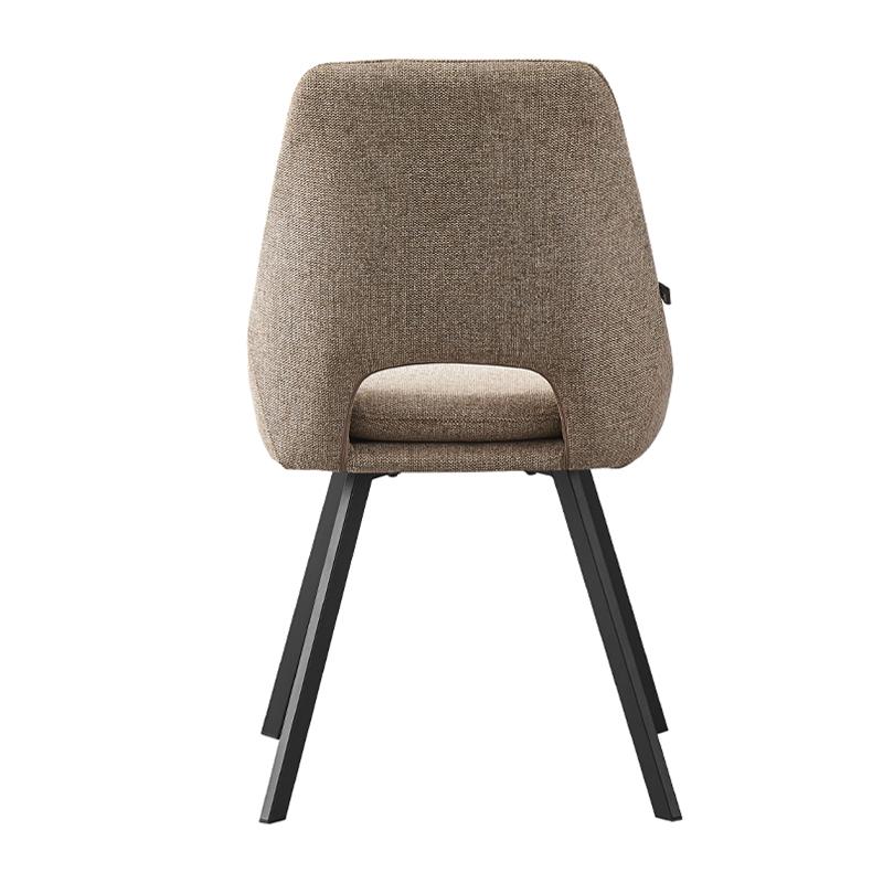 ΚΑΡΕΚΛΑ ΤΡΑΠΕΖΑΡΙΑΣ Fylliana FL5174 ΜΕ ΜΕΤΑΛΛΙΚΑ ΠΟΔΙΑ ΚΑΙ ΚΑΦΕ ΧΡΩΜΑ ΥΦΑΣΜΑΤΟΣ 56x48x85εκ