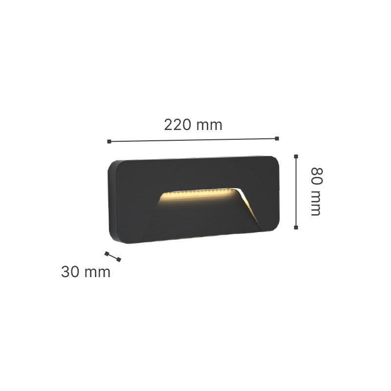 it-Lighting Kentucky LED 3W 3CCT Outdoor Wall Lamp Grey D:22cmx8cm (80202030)
