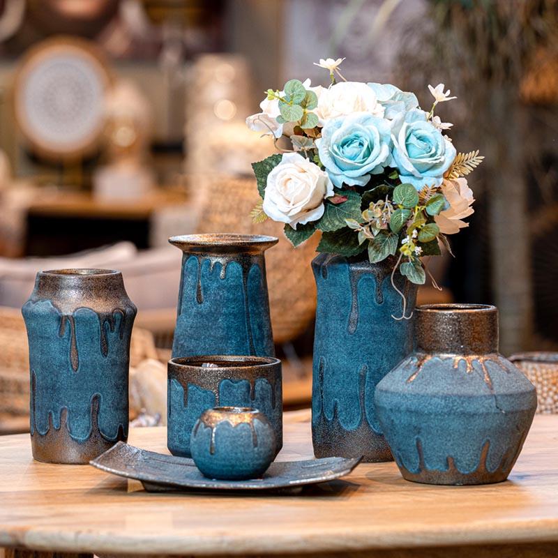 ΚΕΡΑΜΙΚΗ ΠΙΑΤΕΛΑ Fylliana FL3805 ΜΠΛΕ-ΜΠΡΟΝΖΕ ΧΡΩΜΑ 31x18x4εκ