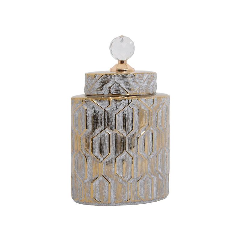 ΚΕΡΑΜΙΚΟ BAZO Fylliana 728 ΛΕΥΚΟ-ΧΡΥΣΟ 17*11*28 sls