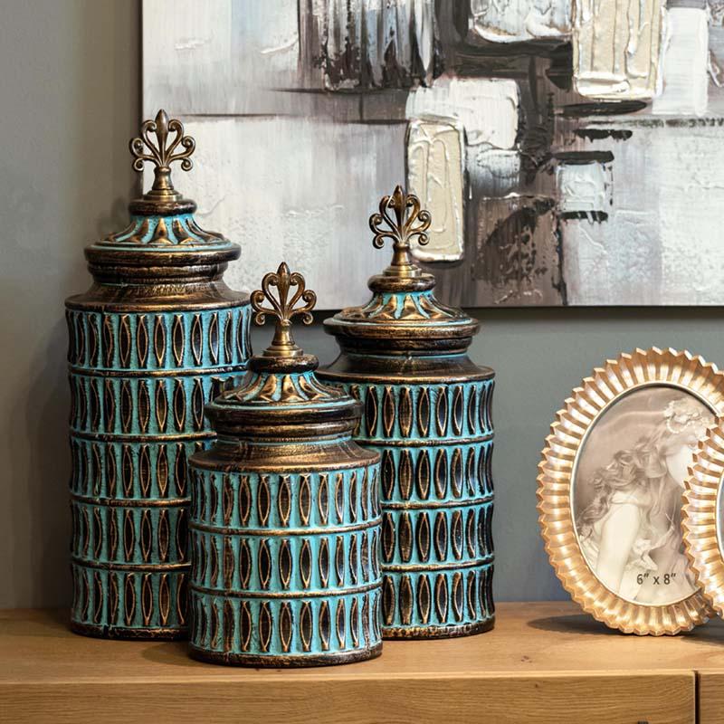 ΚΕΡΑΜΙΚΟ ΒΑΖΟ Fylliana 818695 ΜΠΡΟΝΖΕ 16x16x40εκ