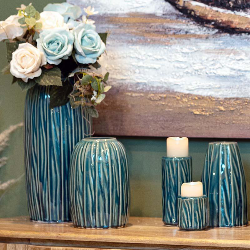 ΚΕΡΑΜΙΚΟ ΡΕΣΩ Fylliana 606068 ΠΡΑΣΙΝΟ ΧΡΩΜΑ 7,7x7,7x17,3εκ sls