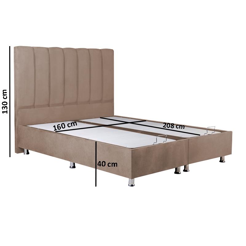 ΚΡΕΒΑΤΙ Elina ΜΠΕΖ ΜΕ ΑΠΟΘΗΚΕΥΤΙΚΟ ΧΩΡΟ 208x162x130εκ ΓΙΑ ΣΤΡΩΜΑ 160x200εκ