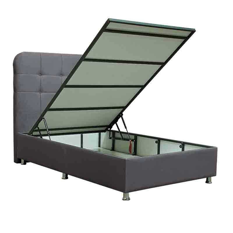 ΚΡΕΒΑΤΙ Fylliana Natalie ΓΚΡΙ ΜΕ ΑΠΟΘ ΧΩΡΟ 212x122x120 ΓΙΑ ΣΤΡΩΜΑ 120x200εκ