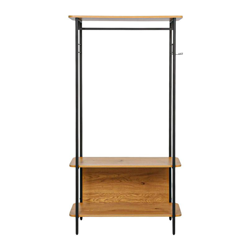 ΚΡΕΜΑΣΤΡΑ-ΡΑΦΙΕΡΑ ΜΕΤΑΛΛΙΚΗ Fylliana FL2504 BLACK OAK ΧΡΩΜΑ 80x36x158εκ