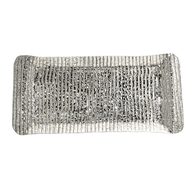 ΜΕΤΑΛΛΙΚΟΣ ΔΙΑΚΟΣΜΗΤΙΚΟΣ ΔΙΣΚΟΣ Fylliana FL7795 ΑΣΗΜΙ ΧΡΩΜΑ 40x19x2εκ