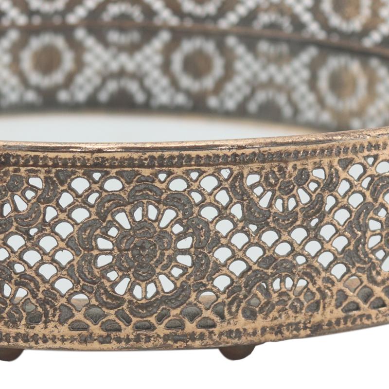 ΜΕΤΑΛΛΙΚΟΣ ΔΙΣΚΟΣ Fylliana 230252 ΧΡΥΣΟ ΧΡΩΜΑ 35x35x6,5εκ