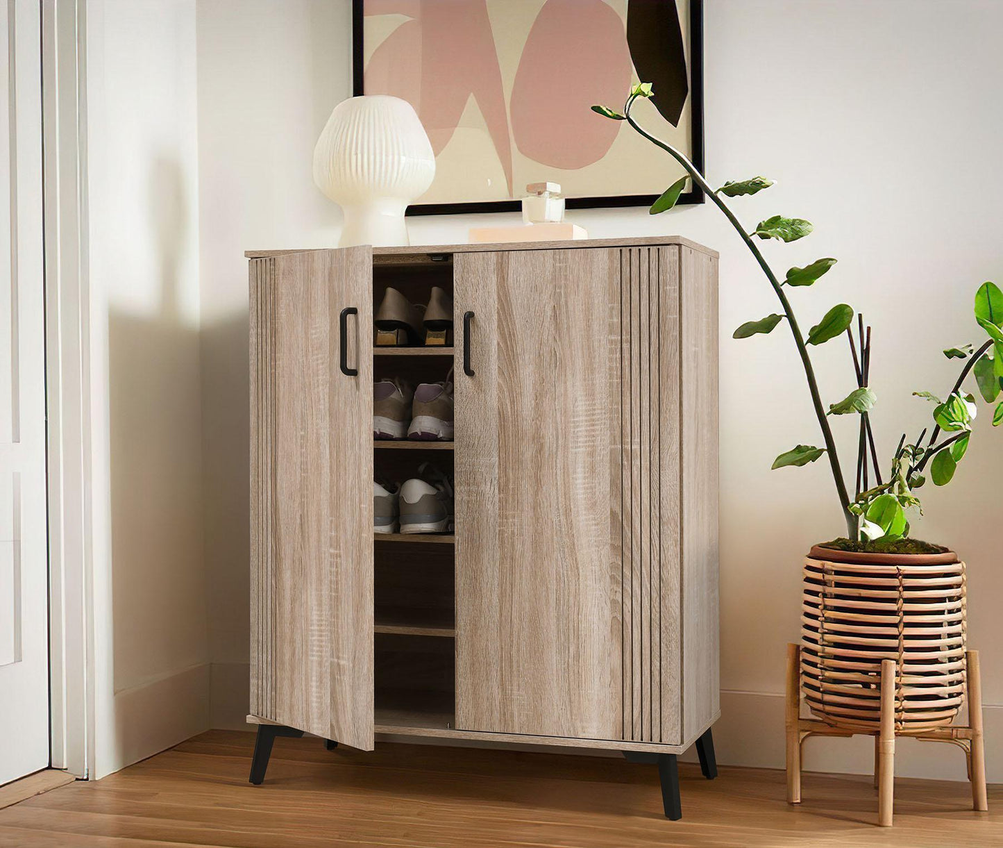 ΠΑΠΟΥΤΣΟΘΗΚΗ Fylliana Board SONOMA ΧΡΩΜΑ 75x32x92εκ