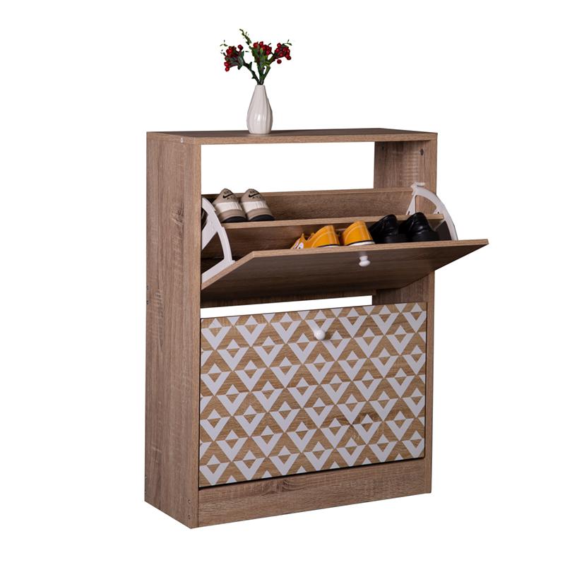 ΠΑΠΟΥΤΣΟΘΗΚΗ Fylliana "Home" 1872 ΜΕ 2 ΠΟΡΤΕΣ SONOMA-ΛΕΥΚΗ 60x23.5x81εκ