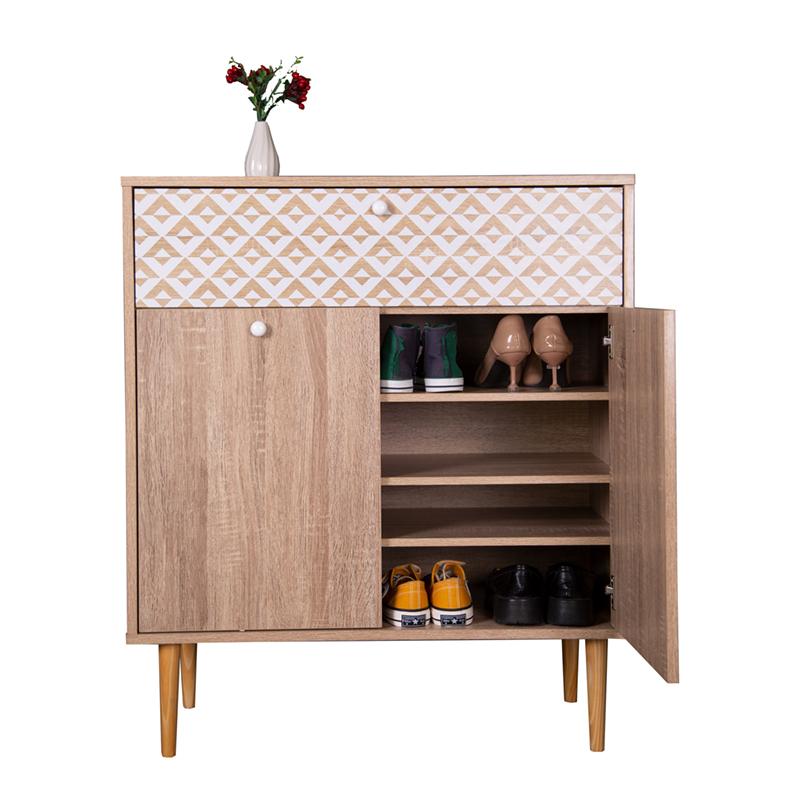 ΠΑΠΟΥΤΣΟΘΗΚΗ Fylliana "Home" 2228 ΜΕ 2 ΠΟΡΤΕΣ 4 ΡΑΦΙΑ ΚΑΙ 1 ΣΥΡΤΑΡΙ SONOMA-ΛΕΥΚΗ 78x37x89εκ