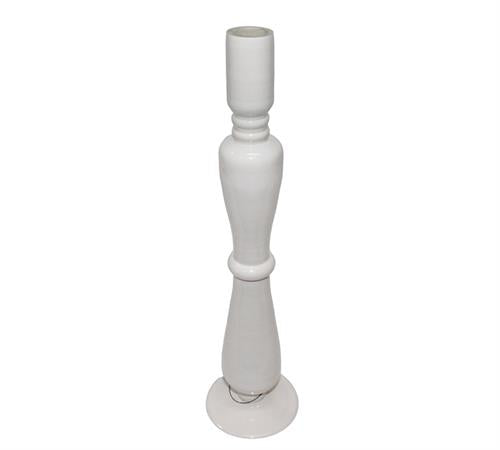 Γυάλινο κηροπήγιο κρεμ 9x37cm 26662 | ZAROS