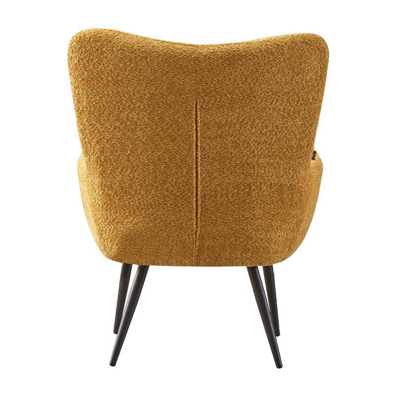 ΠΟΛΥΘΡΟΝΑ Fylliana FL06 ΜΕ ΜΕΤΑΛΛΙΚΑ ΠΟΔΙΑ ΚΑΙ ΚΙΤΡΙΝΟ ΧΡΩΜΑ ΥΦΑΣΜΑΤΟΣ 80x75x97εκ