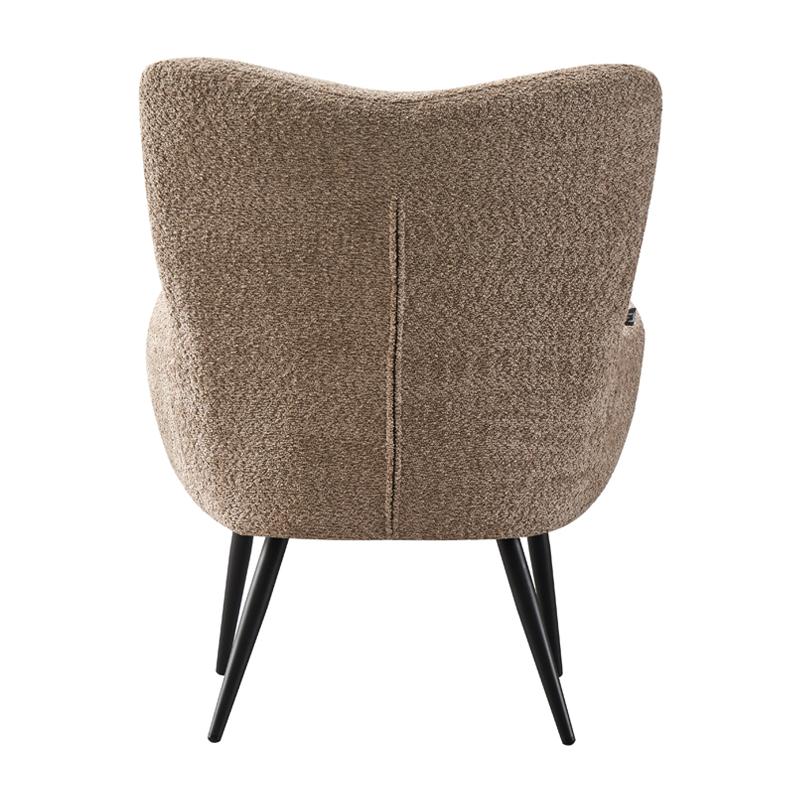 ΠΟΛΥΘΡΟΝΑ Fylliana FL06 ΜΕ ΜΕΤΑΛΛΙΚΑ ΠΟΔΙΑ ΚΑΙ ΜΠΕΖ ΧΡΩΜΑ ΥΦΑΣΜΑΤΟΣ 80x75x97εκ