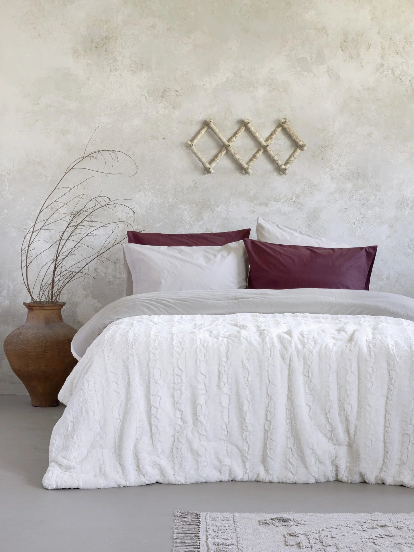 ΚΟΥΒΕΡΤΟΠΑΠΛΩΜΑ VELURE CREAM 220X240 - NIMA HOME 32360