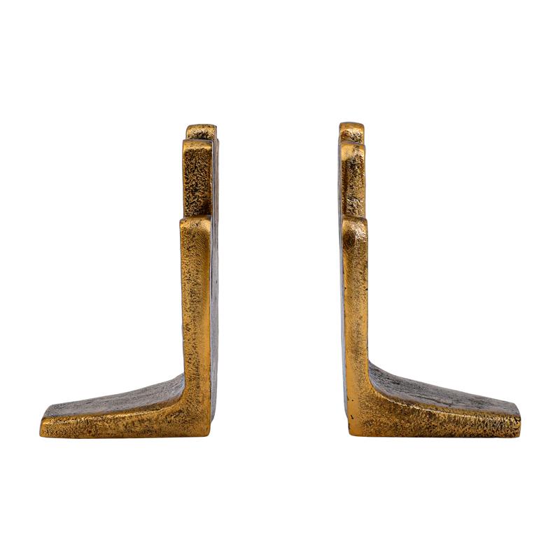 ΣΕΤ 2 ΒΙΒΛΙΟΣΤΑΤΕΣ ΜΕΤΑΛΛΙΚΟΙ "Χέρια" Fylliana FL76638 ΧΡΥΣΟ ΑΝΤΙΚΕ ΧΡΩΜΑ 11x9x15εκ