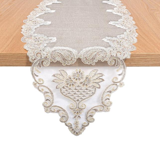 ΤΡΑΠΕΖΟΜΑΝΤΗΛΟ FYLLIANA ΚΑΦΕ ΧΡΩΜΑ 150x40εκ