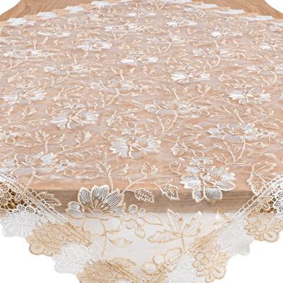 ΤΡΑΠΕΖΟΜΑΝΤΗΛΟ FYLLIANA ΜΠΕΖ ΧΡΩΜΑ 120x120εκ