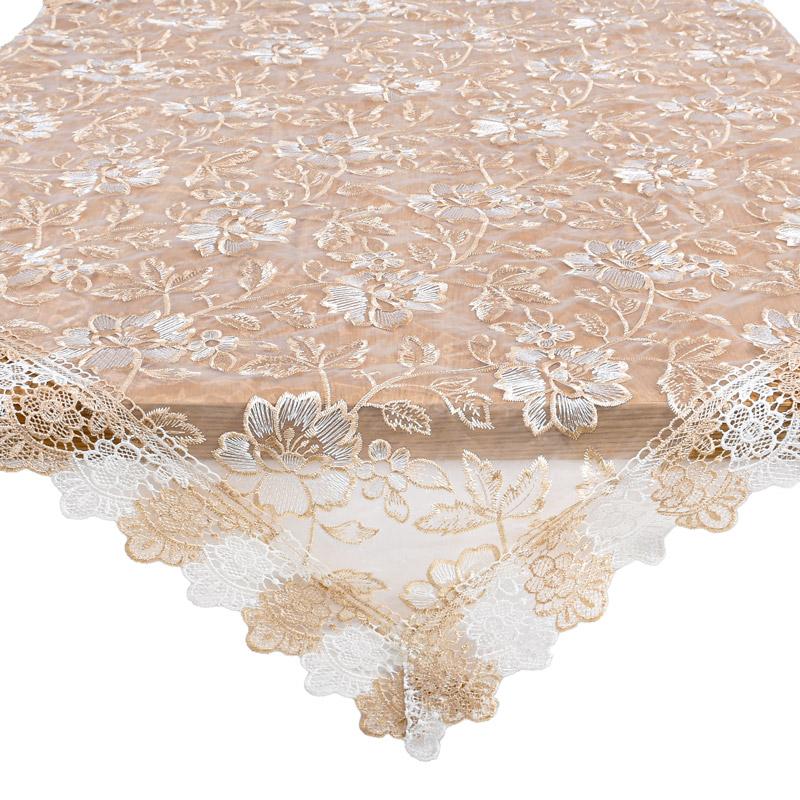 ΤΡΑΠΕΖΟΜΑΝΤΗΛΟ FYLLIANA ΜΠΕΖ ΧΡΩΜΑ 85x85εκ