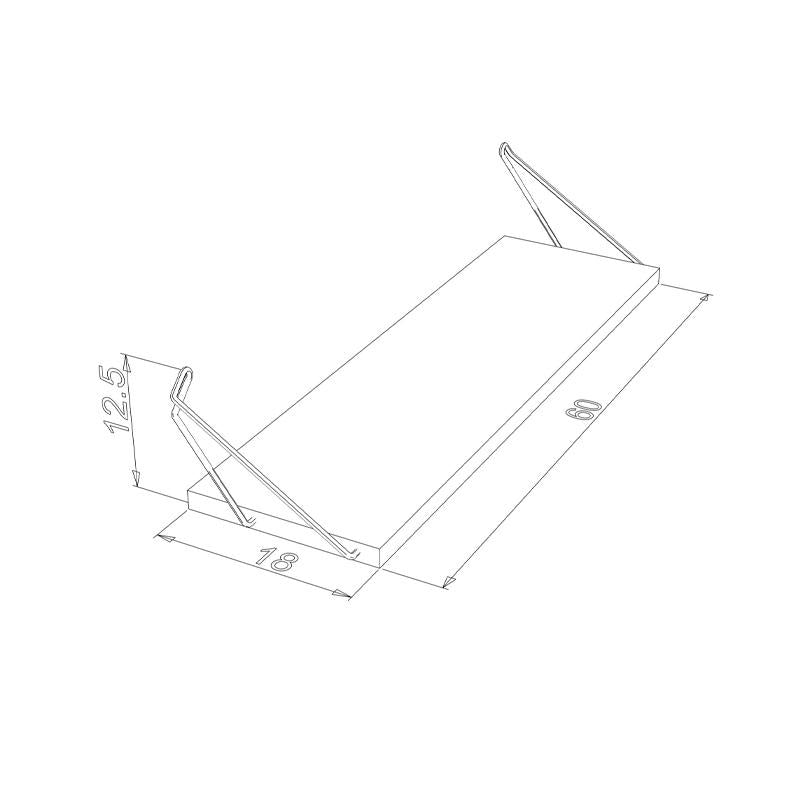 ΤΡΙΠΛΟ ΡΑΦΙ ΤΟΙΧΟΥ Fylliana "Rafael" ΚΑΡΥΔΙ 60x18x12.5εκ