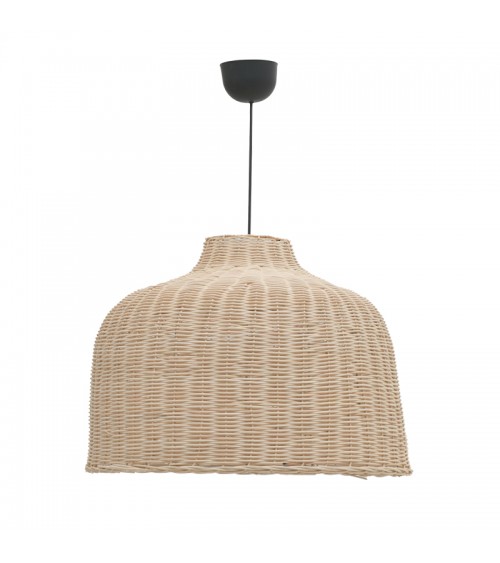 Φωτιστικό οροφής Ziquel Inart rattan σε φυσική απόχρωση Φ60x99εκ