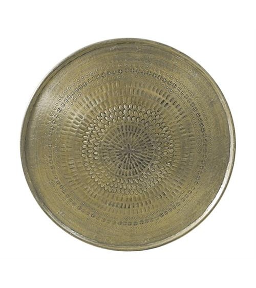 HOMEGURU- KS132 Σφυρήλατη πιατέλα αλουμινίου, χρυσή,48cm
