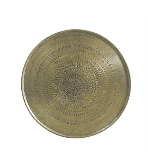 HOMEGURU-KS133 Σφυρήλατη πιατέλα αλουμινίου, χρυσή,38cm
