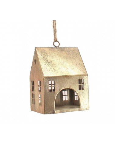 HOMEGURU-OR003 Χριστ/κο στολιδι σπιτακι χρυσο,18.5cm