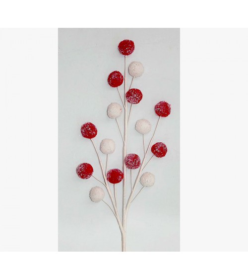 HOMEGURU-AX877 Ball deco spray White Red, 53cm