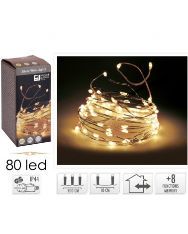 HOMEGURU-MC80MF 80 microled 8 προγρ.μνήμη&timer,8mtr.θ.λευκό