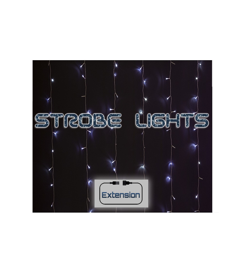 HOMEGURU-200Led-(IP44)Κουρτίνα Strobe (σειρά επέκτασης), Διάφανο/4000k,M2ΧY2μ.