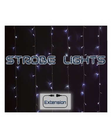 HOMEGURU-200Led-(IP44)Κουρτίνα Strobe (σειρά επέκτασης), Διάφανο/4000k,M2ΧY2μ.
