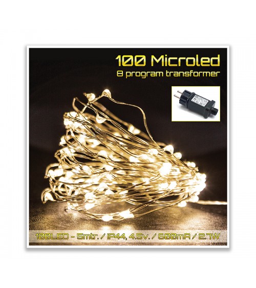 HOMEGURU-100 Microled σε σειρά 8 προγρ.&memory,5mtr.θ.λευκό
