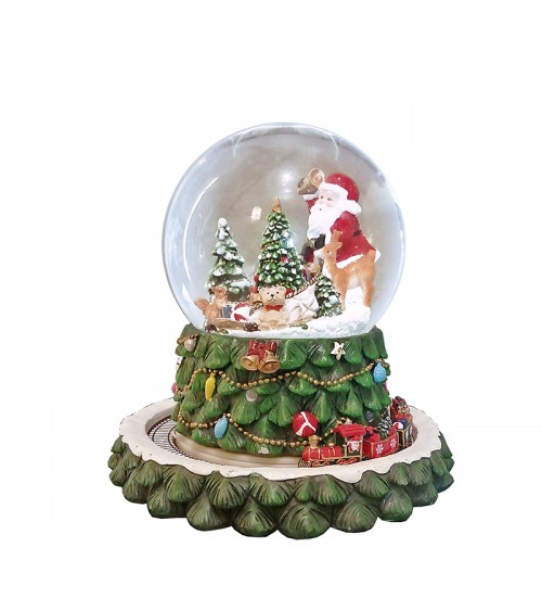 HOMEGURU-SK109 Snowball δ.15cm με κίνηση τραίνο ,μουσική,led,23.5cm