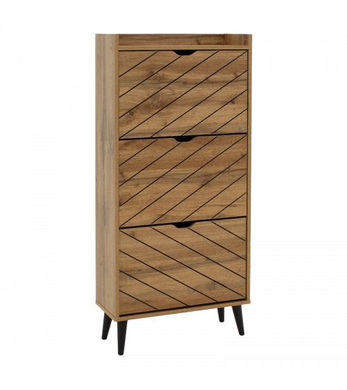 Παπουτσοθήκη Thelma pakoworld 9 ζεύγων sonoma 60x23.8x131.6εκ