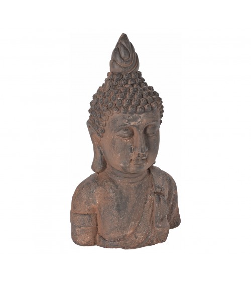 HOMEGURU-HE348 Buddha Head από ρητίνη,καφέ,53cm