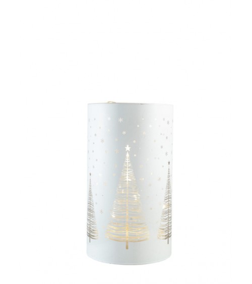 ZEN - ΓΥΑΛΙΝΗ ΒΑΣΗ ΚΥΛΙΝΔΡΙΚΗ ΛΕΥΚΗ ΜΕ LED 9Χ9Χ16ΕΚ - 25.39.51828