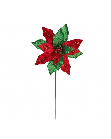 HOMEGURU-AX785 Poinsettia w/2asst.leaf color (red/green),d.32cm