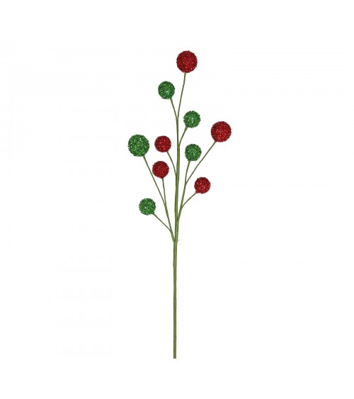 HOMEGURU-AX788 Glittered mas ball spray red/green,75cm