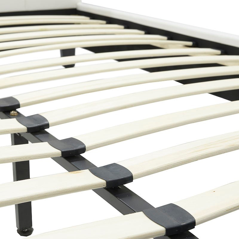 Κρεβάτι Nevil pakoworld 150x200 PU χρώμα λευκό ματ