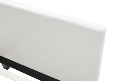 Κρεβάτι Nevil pakoworld 100x200 PU χρώμα λευκό ματ